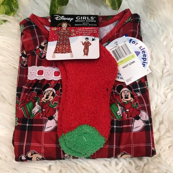 Minnie Mouse Nightgown & Matching Socks Set - Picture 4 of 6